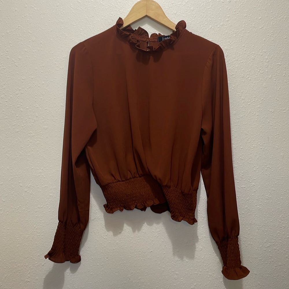 j. roberts long sleeve top, size L